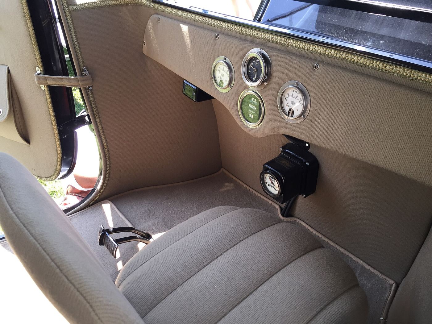 electric vehicle interior showing software dashboard display